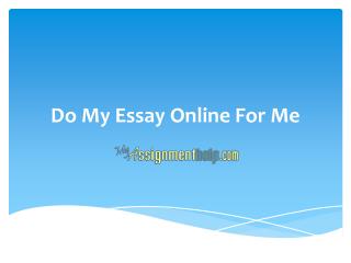 Do My Essay Online For Me