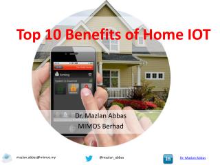 Top 10 benefits of Home Internet of Things (IOT)