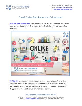 Search Engine Optimization and It's Importance