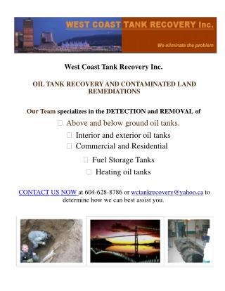 oil tank removal and disposal