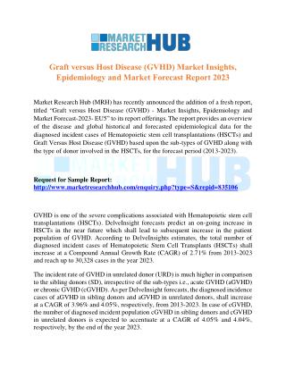 Graft versus Host Disease (GVHD) Market Insights, Epidemiology and Market Report 2023