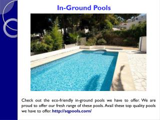 In ground pool builder