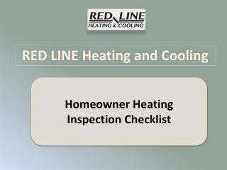 Homeowner Heating Inspection Checklist