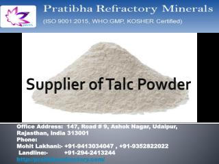 Supplier of Talc Powder-Pratibha