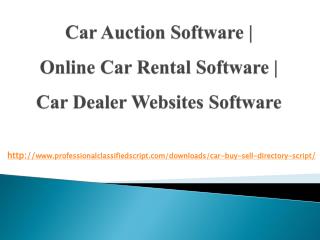 Car auction software | online car rental software | car dealer websites software