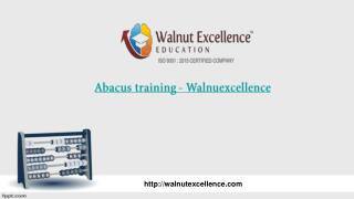 Abacus maths training by Walnutexcellence