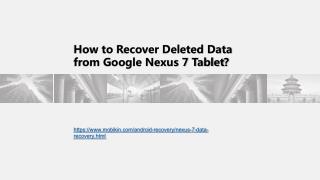 How to Recover Deleted Data from Google Nexus 7 Tablet?