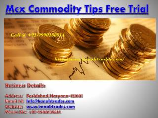Mcx Commodity Tips Free Trial | Mcx Tips Free Trial