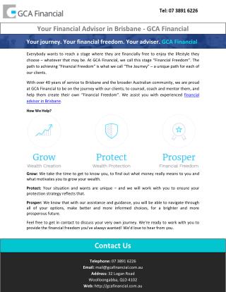 Your Financial Advisor in Brisbane - GCA Financial