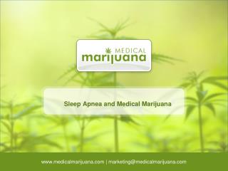 Sleep Apnea and Medical Marijuana