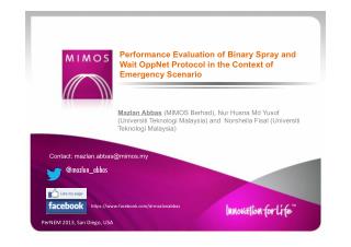 Performance Evaluation of Binary Spray and Wait OppNet Protocol in the Context of Emergency Scenario