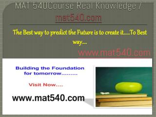 MGT 460Course Real Knowledge / mgt460.com