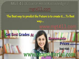 MGT 490Course Real Knowledge / MGT490.com