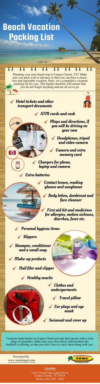 Beach Vacation Packing List