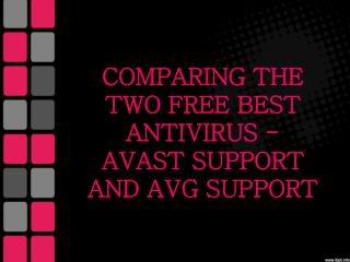 Comparing the Two Free Best Antivirus - Avast Support and AVG Support