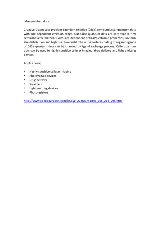 cdse quantum dots