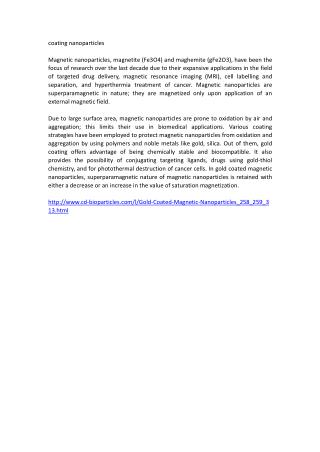 coating nanoparticles
