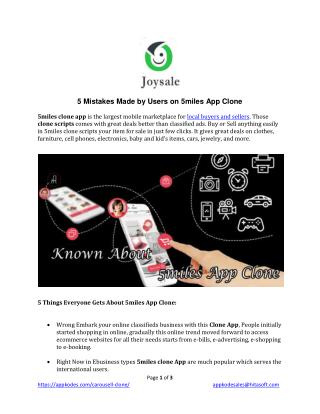 5 Mistakes Made by Users on 5miles App Clone