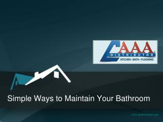 Ways to Maintain your Bathroom