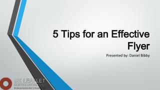 5 Tips for an Effective Flyer