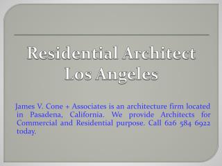Residential Architect Los Angeles