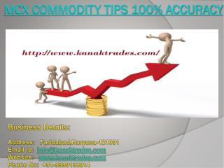 MCX Commodity Tips 100% Accuracy