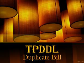 TPDDL Duplicate Bill