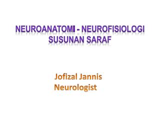 Neuroanatomi-Neurofisiologi Susunan Syaraf