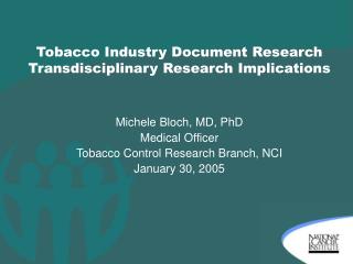 Tobacco Industry Document Research Transdisciplinary Research Implications