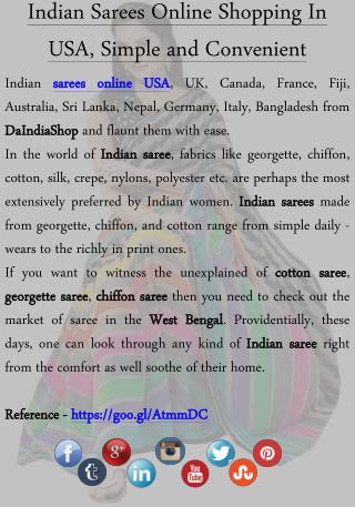 Indian Sarees Online Shopping InUSA, Simple and Convenient
