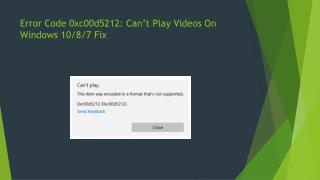 Fix Error 0xc00d5212 (0xc00d5212) when playing video