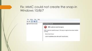 How to fix MMC could not create the snap-in windows 10