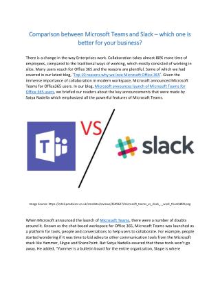 Comparison between Microsoft Teams and Slack – which one is better for your business?