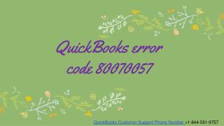 QuickBooks error code 80070057