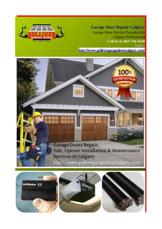 Calgary Garage Door Repair Services