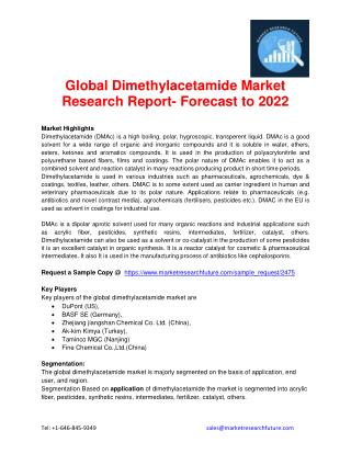 Global Dimethylacetamide Market Research Report- Forecast to 2022