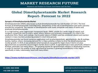 Global Dimethylacetamide Market Research Report- Forecast to 2022