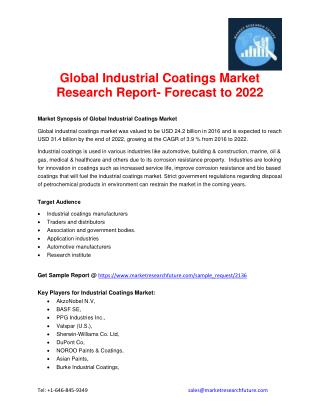 Global Industrial Coatings Market Research Report- Forecast to 2022