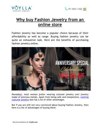 Why buy Fashion Jewelry from an online store