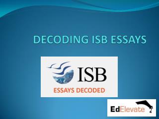 ISB MBA essays