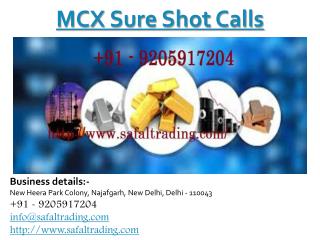 MCX sure shot calls
