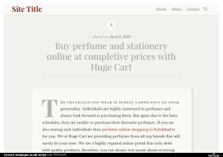 Buy perfume and stationery online at completive prices with Huge Cart