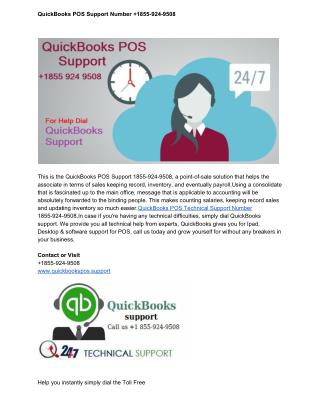 QuickBooks POS Support 1855-924-9508