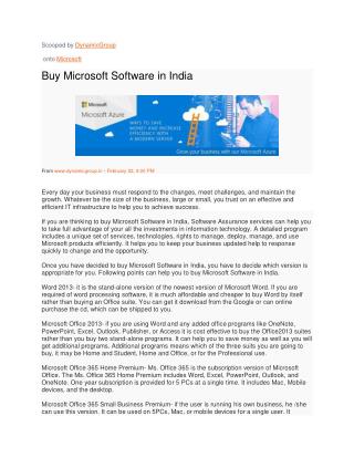 Buy Microsoft Software in India