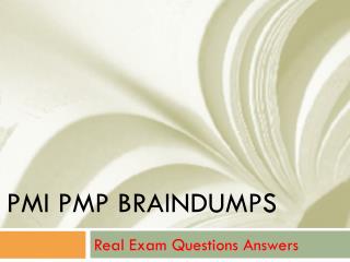 PMP Braindumps