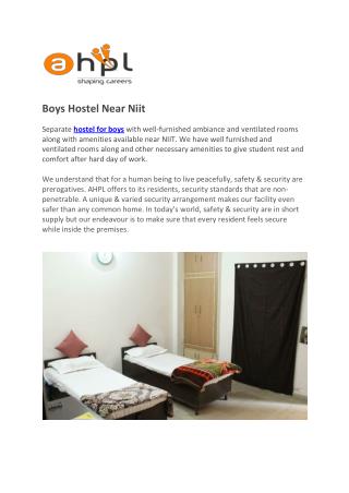 Boys Hostel Near Niit