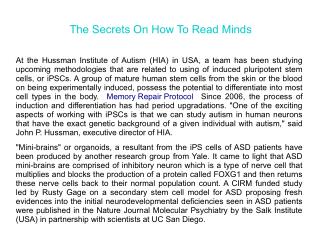 The Secrets On How To Read Minds