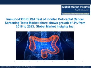 Global In-Vitro Colorectal Cancer Screening Tests Market to grow at over 5% CAGR from 2016 to 2023