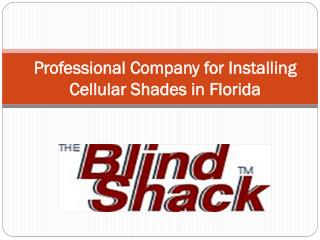 Professional Company for Installing Cellular Shades in Florida