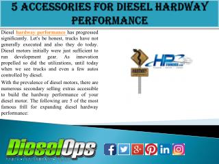5 Accessories for Diesel hardway Performance